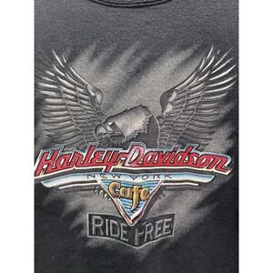 Vintage 80s 90s Harley Davidson New York Ride Free L/S SweatShirt Rare XL